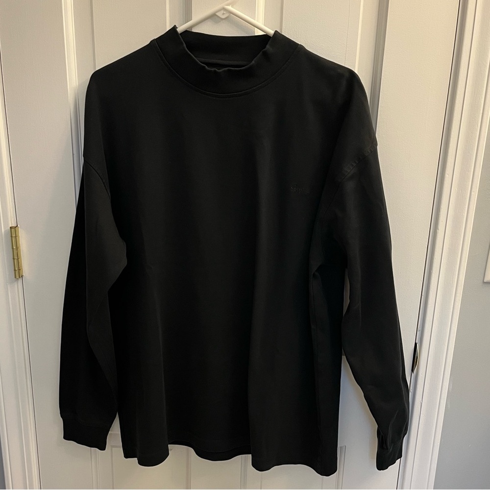 Spyglass - Navy Long Sleeve Mock Turtleneck Top